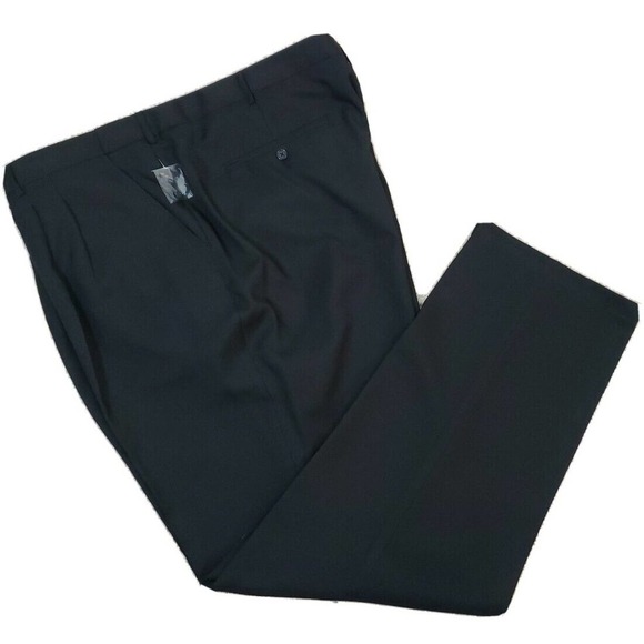 KS Signature by KingSize Men's Big & Tall Plain Front Tuxedo Pants 54×38 NWOT. - Picture 1 of 12